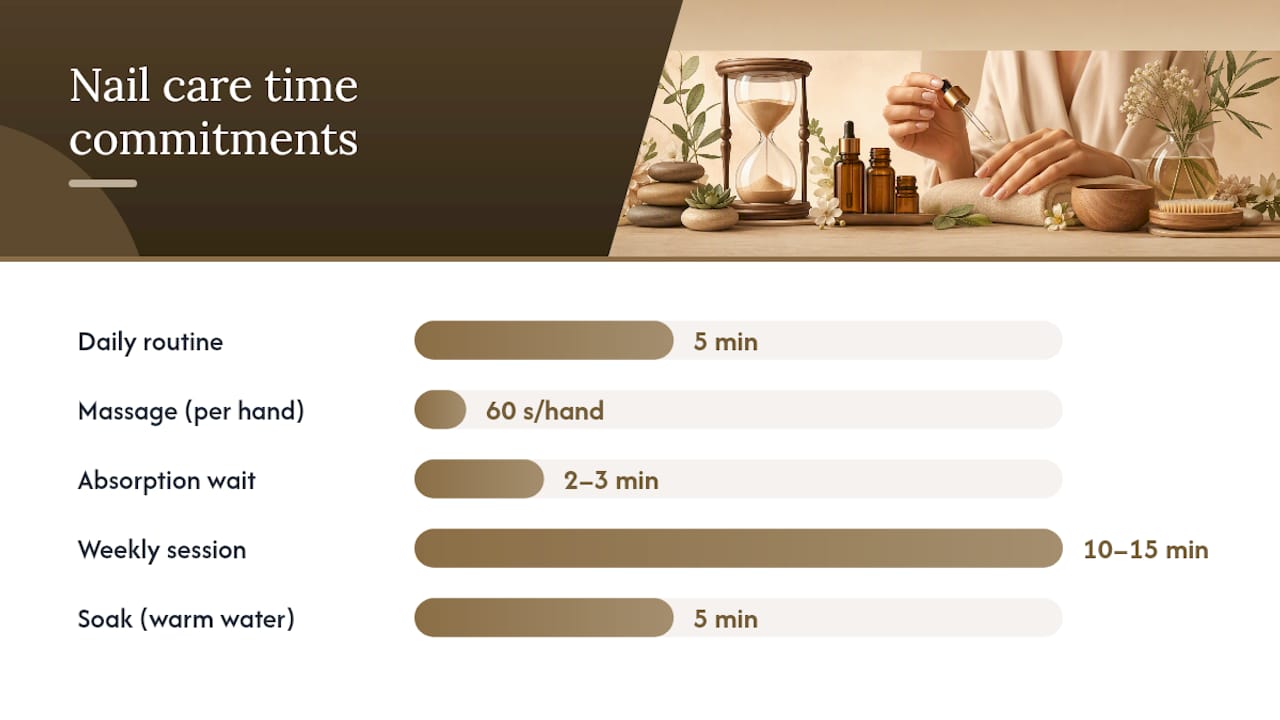 How to apply nail oils and build a simple weekly routine — overview diagram