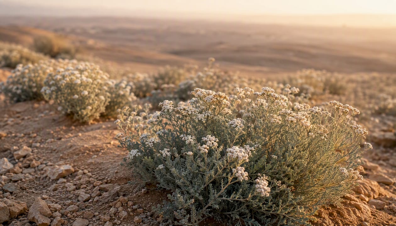 Achillea fragrantissima plants in Palestinian desert