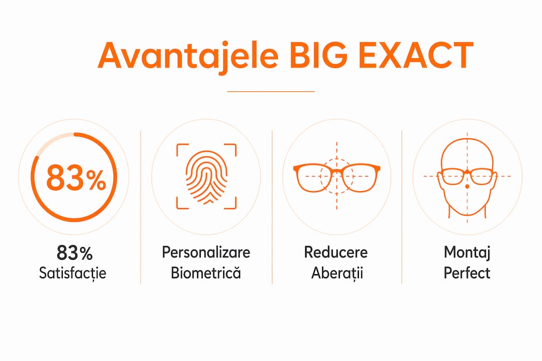 Infografic: De ce să alegi lentilele progresive BIG EXACT – beneficii pe care le vei aprecia zi de zi