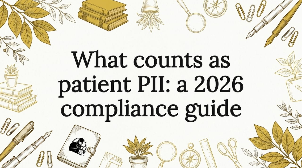 Decorative title card illustration for patient PII article