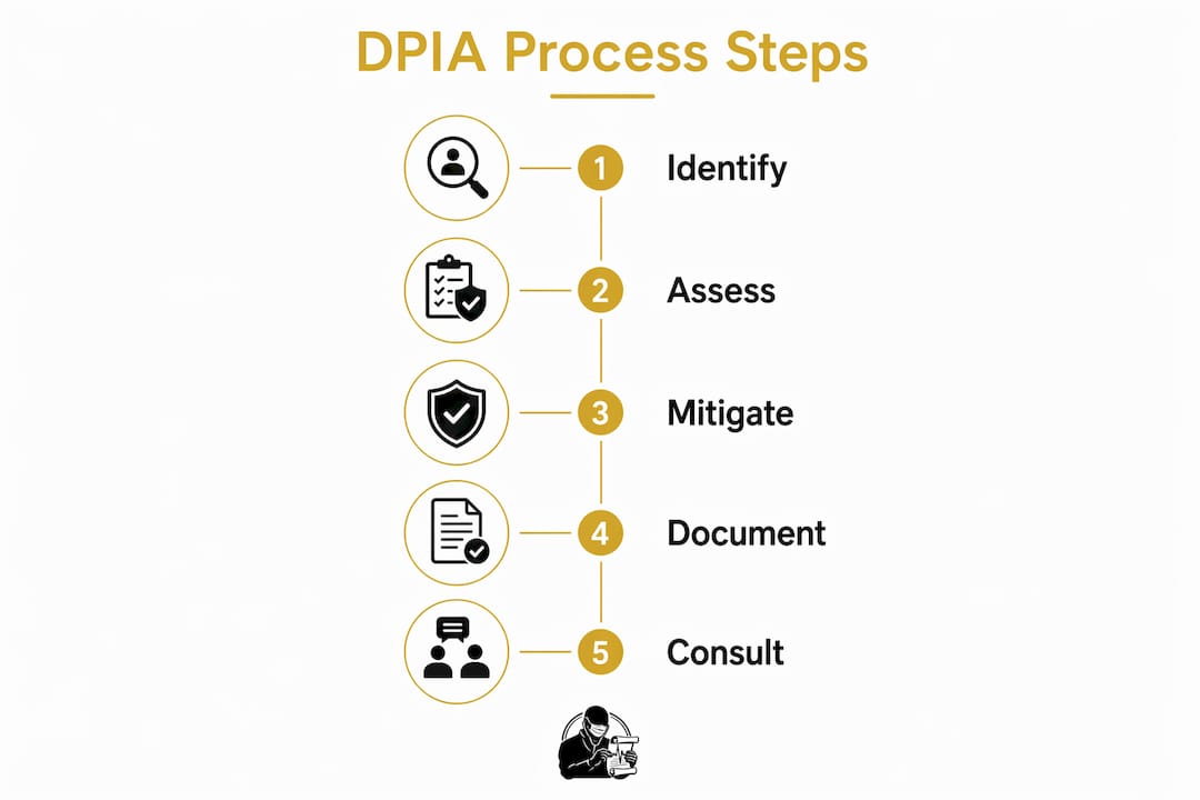 Infographic showing DPIA process steps