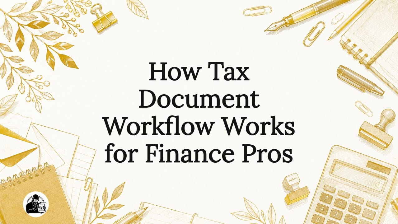 Decorative professional title card illustration