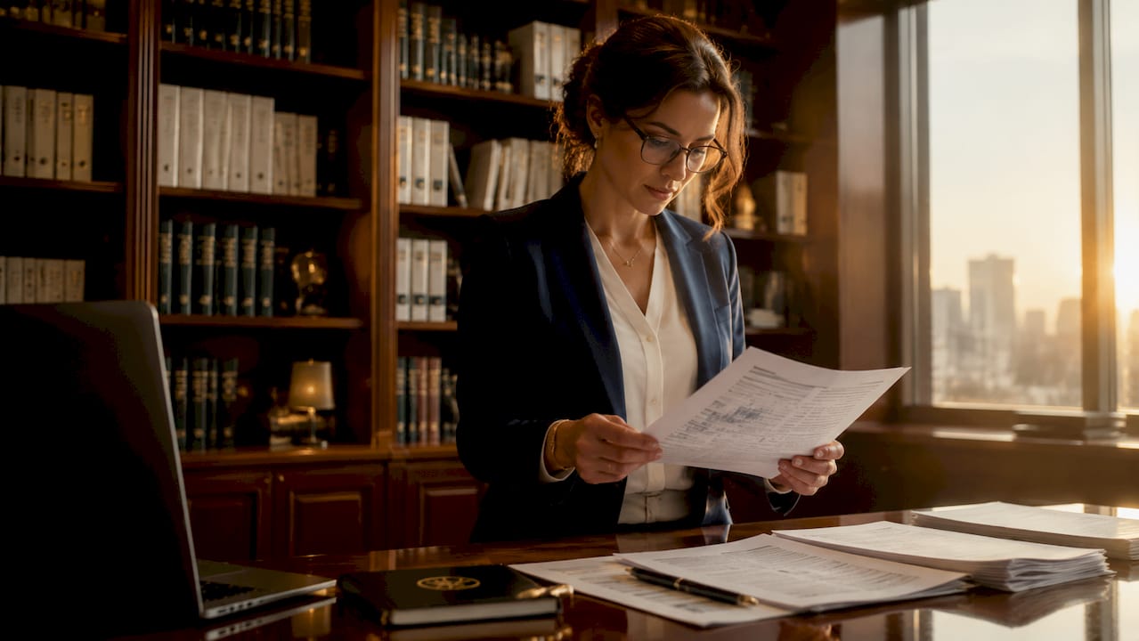 Clinical IT specialist reviewing encrypted documents