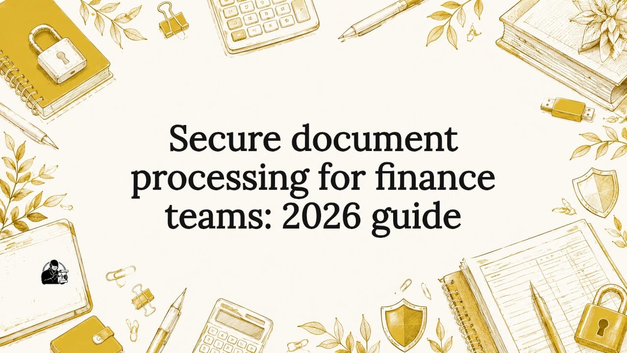 Decorative secure finance document processing title card