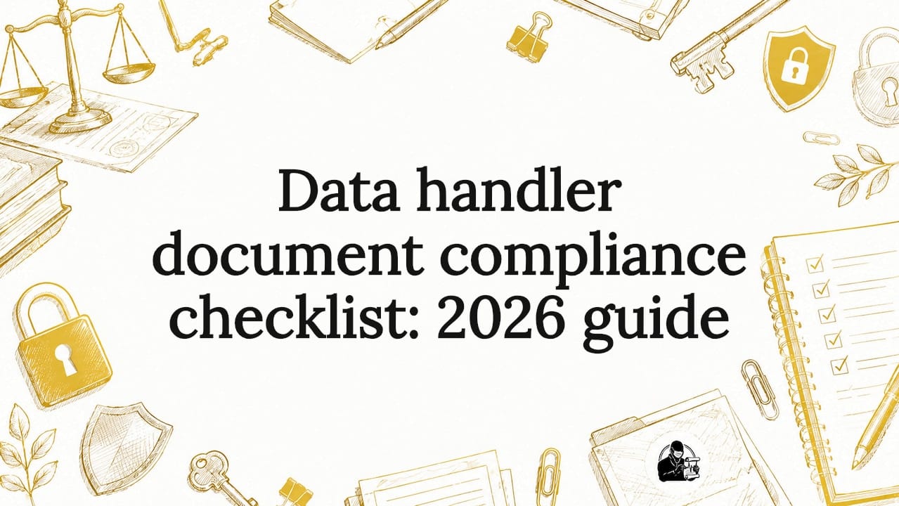 Decorative title card illustration for compliance checklist article
