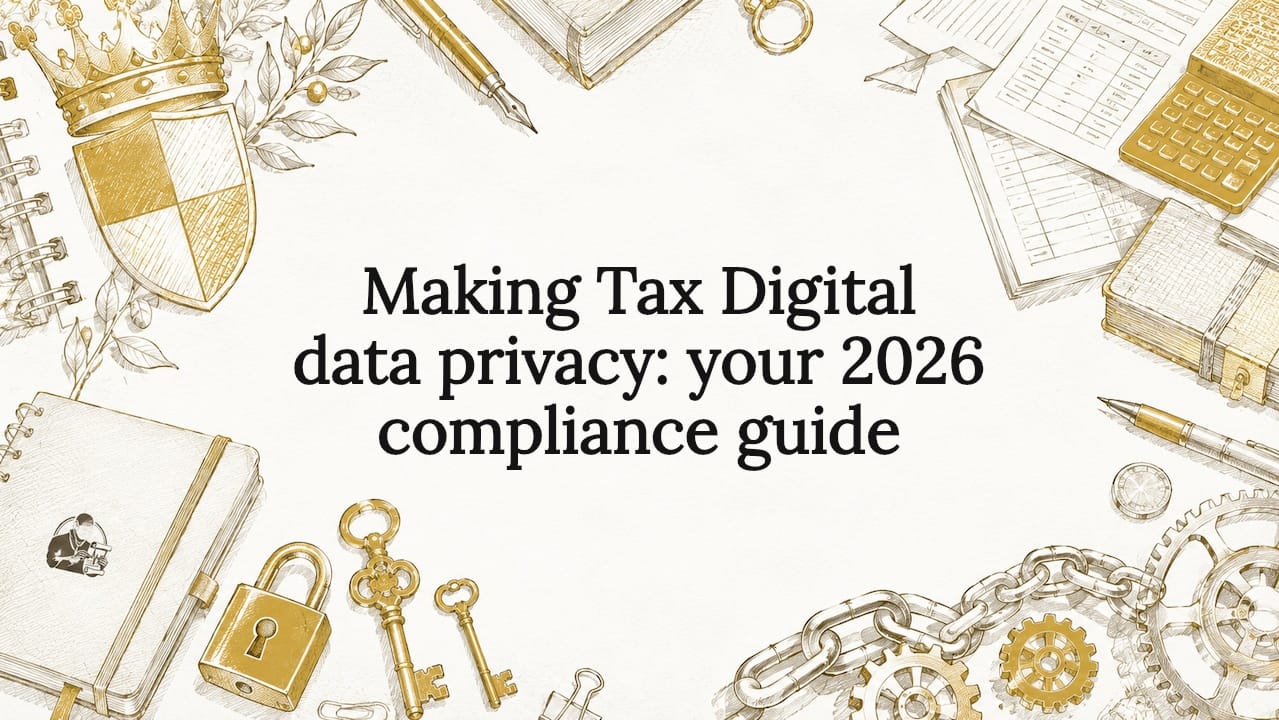 Decorative title card illustration for tax privacy article.