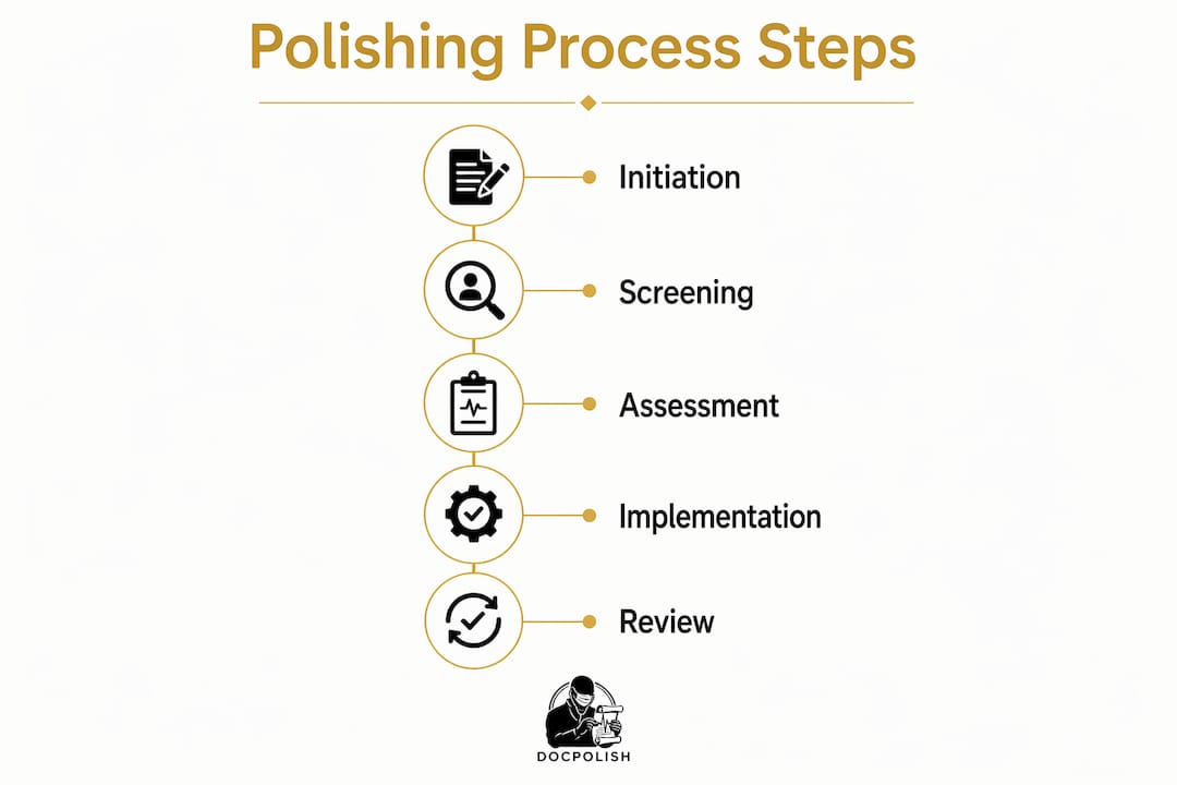 Infographic showing key document polishing steps