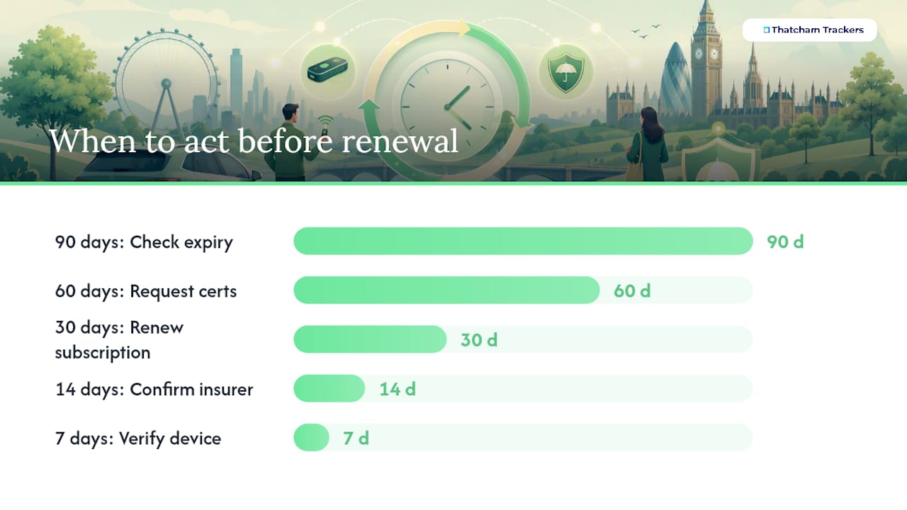 A practical timeline to align your tracker and insurance renewals — overview diagram