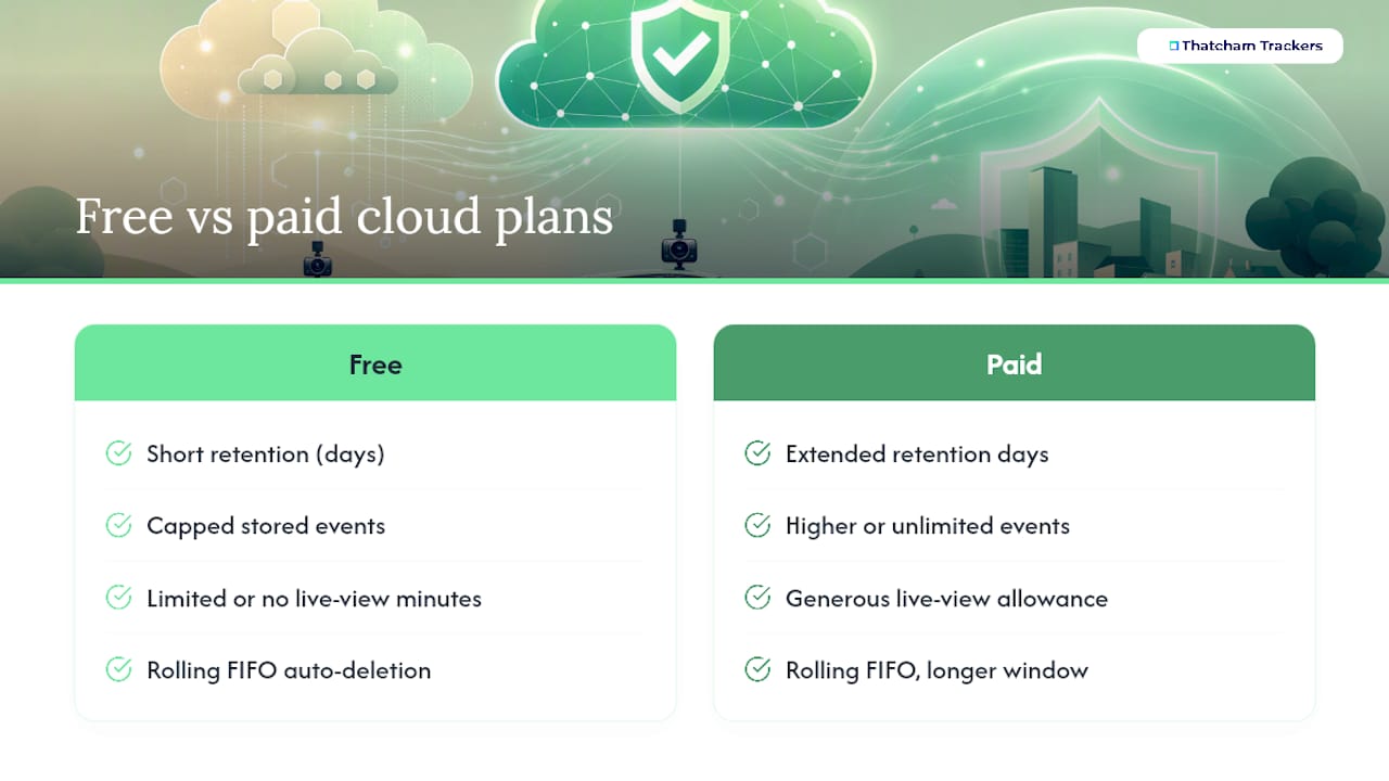 What do free and paid cloud storage plans actually include? — overview diagram