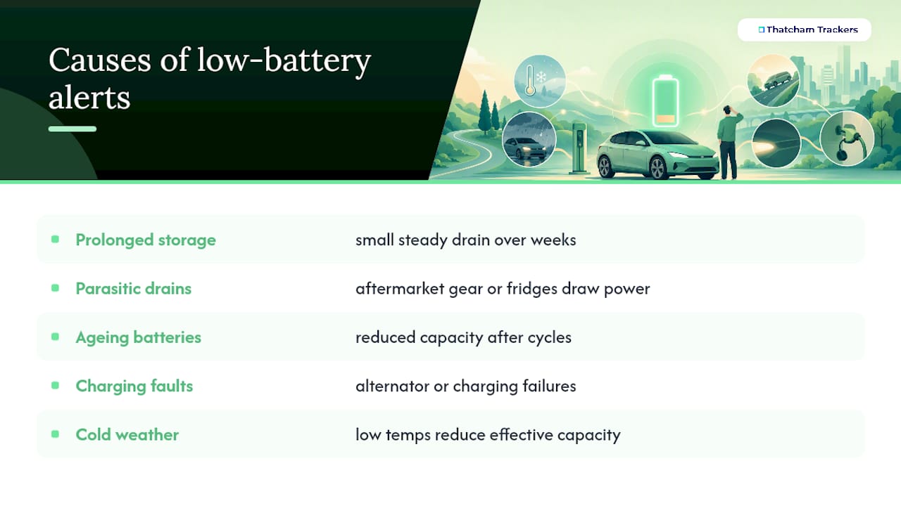 Five causes of motorhome battery alerts