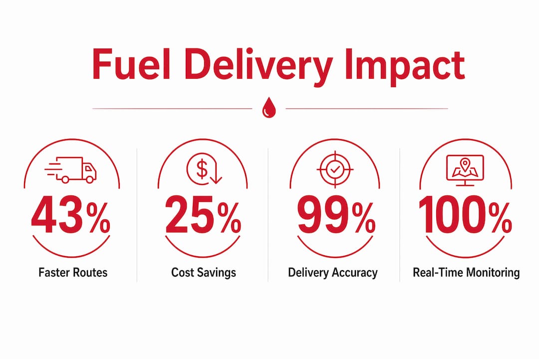 The Role of Technology in Fuel Delivery Operations 2 Infographic showing key fuel delivery technology stats