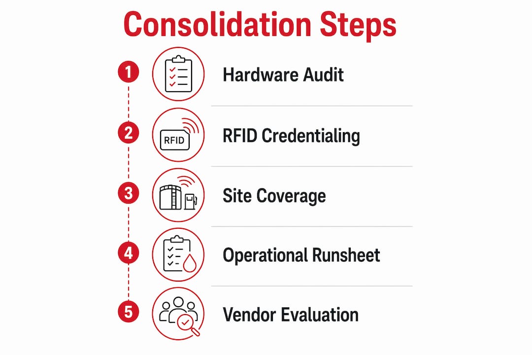 Infographic outlining key consolidation steps