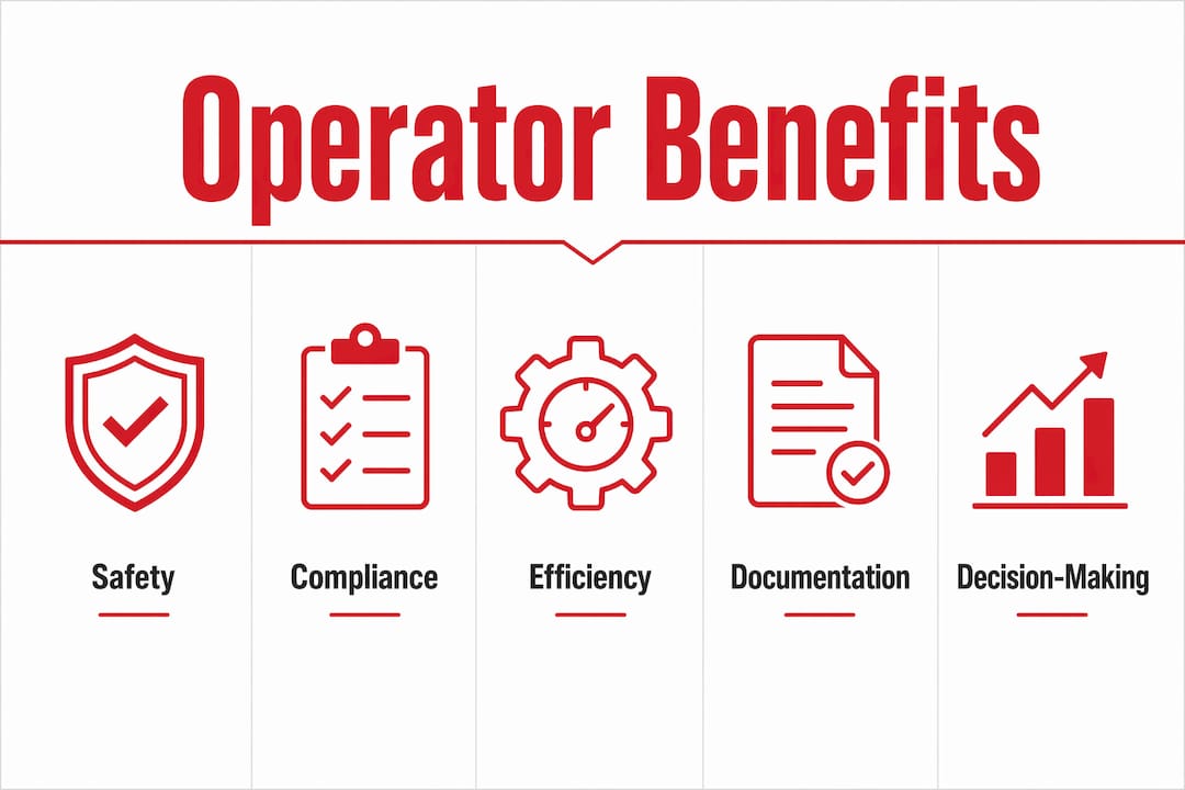 Infographic showing hierarchy of benefits from trained fuel operators