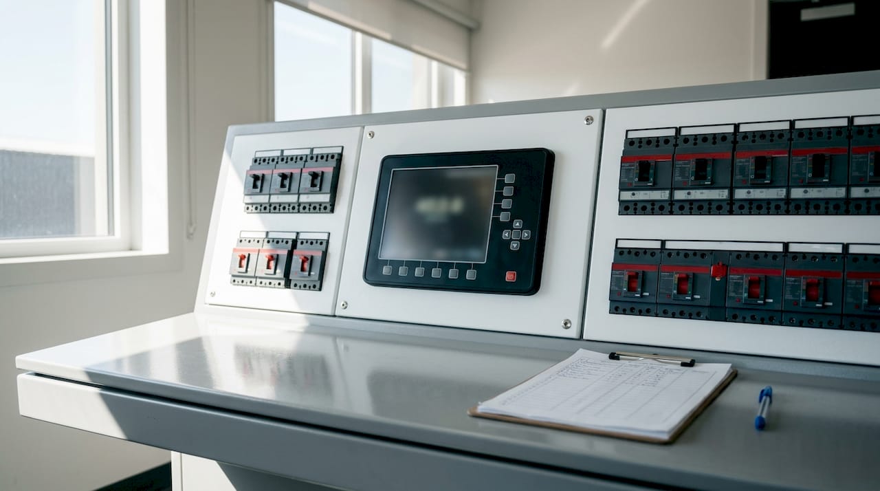 Unbranded diesel fuel monitoring device in control room