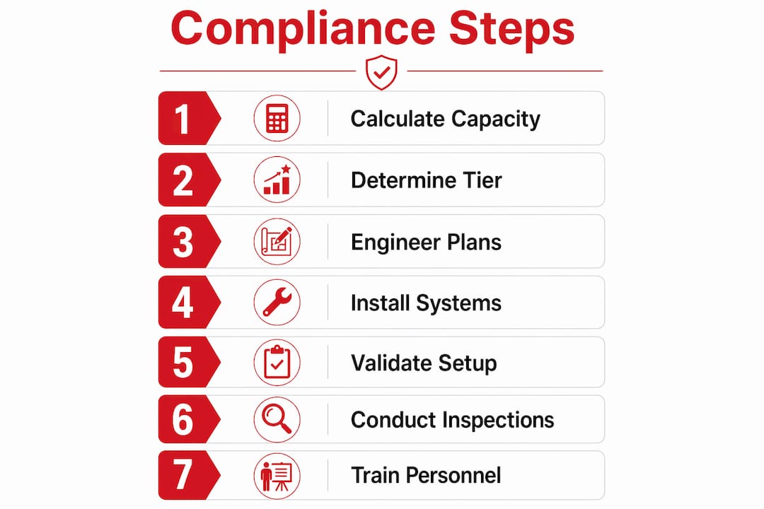 Infographic illustrating bulk diesel compliance steps