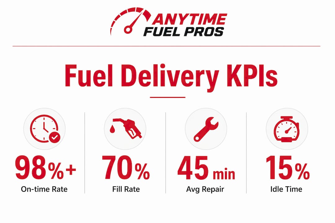 Infographic showing key fuel delivery KPIs