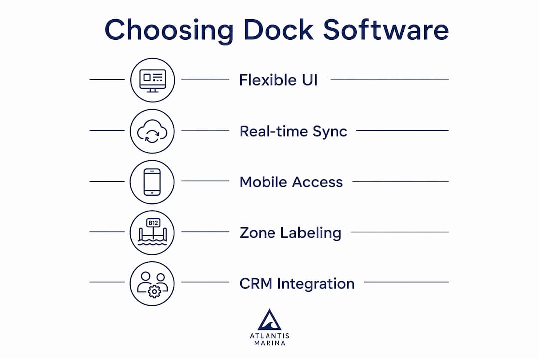 Infographic of dock software key features