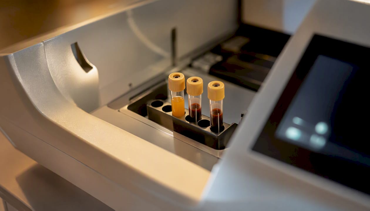 Chemistry analyzer measuring hemolysis index in samples