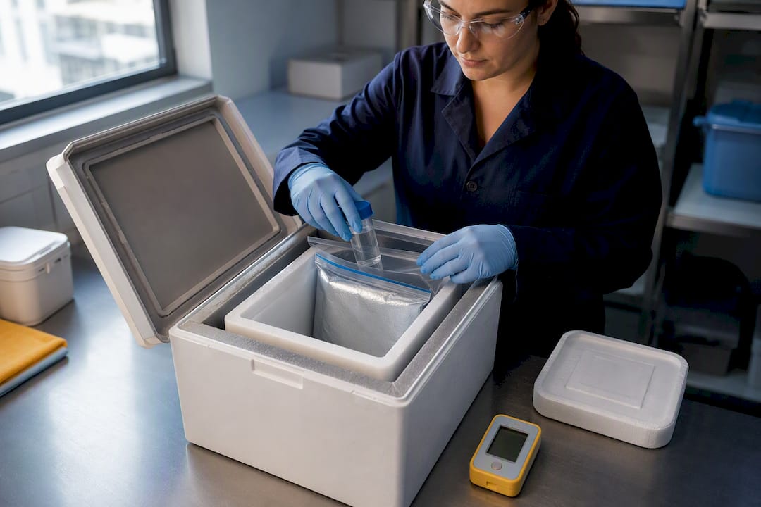 Three-layer packaging for clinical specimen shipment