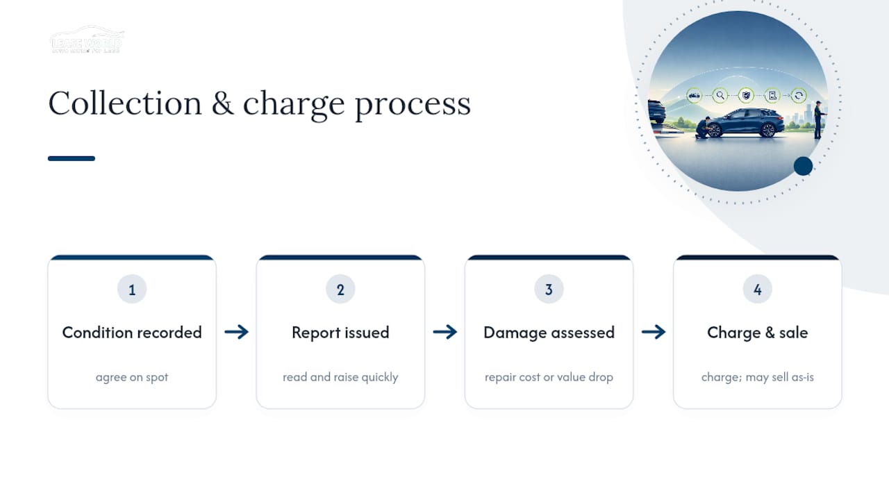 Lease return inspection and charge process