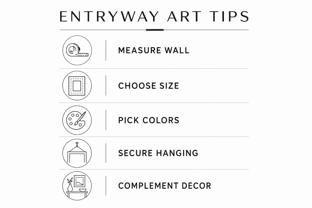 Infographic showing essential entryway art styling steps