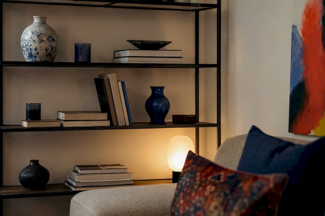 Decor items echoing pop art colors