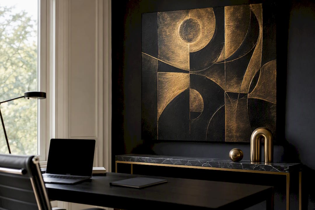 Black and gold typography style art for celebrations