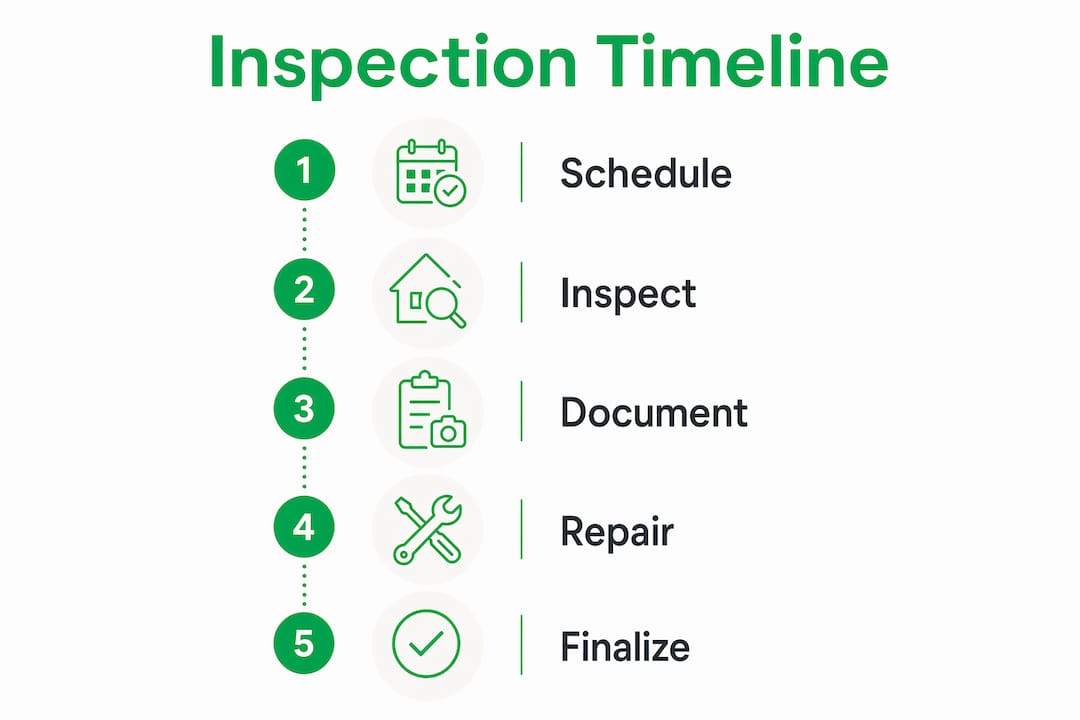 Infographic illustrating pre-listing inspection steps