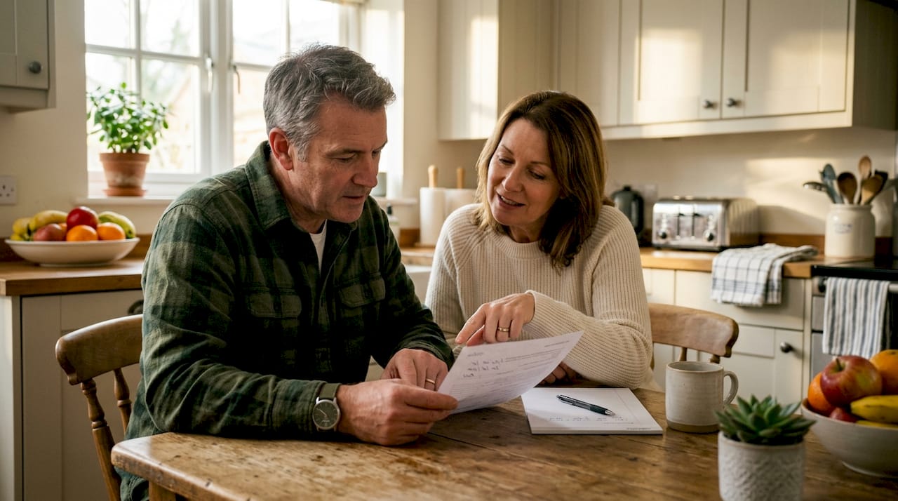 Couple discussing home inspection repair negotiations