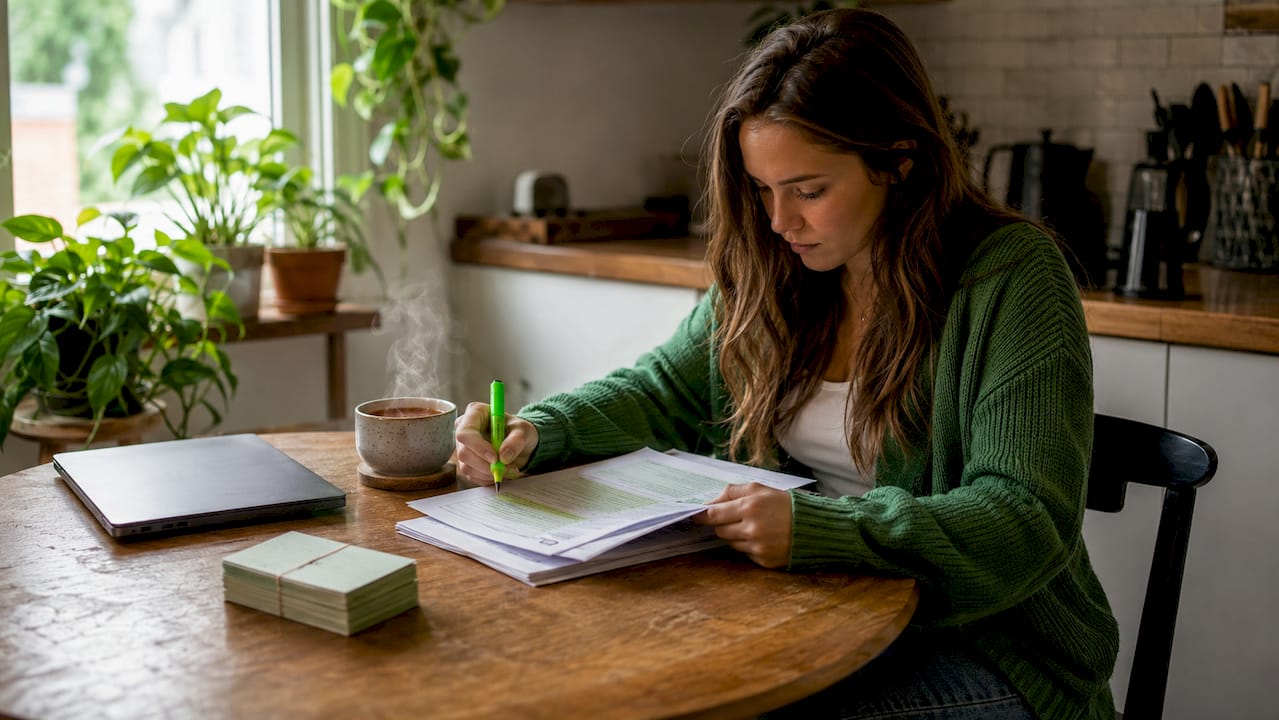 Home inspector studying InterNACHI certification materials