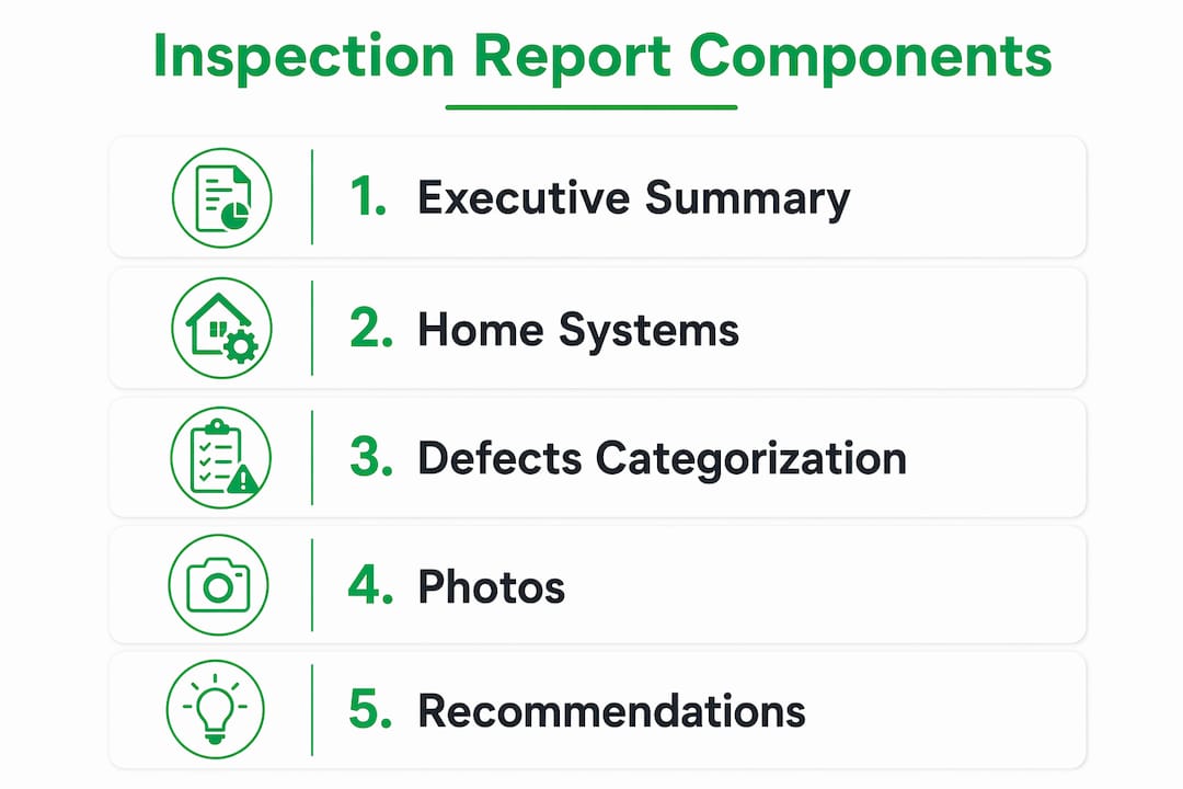 Infographic outlining key content of same day inspection reports