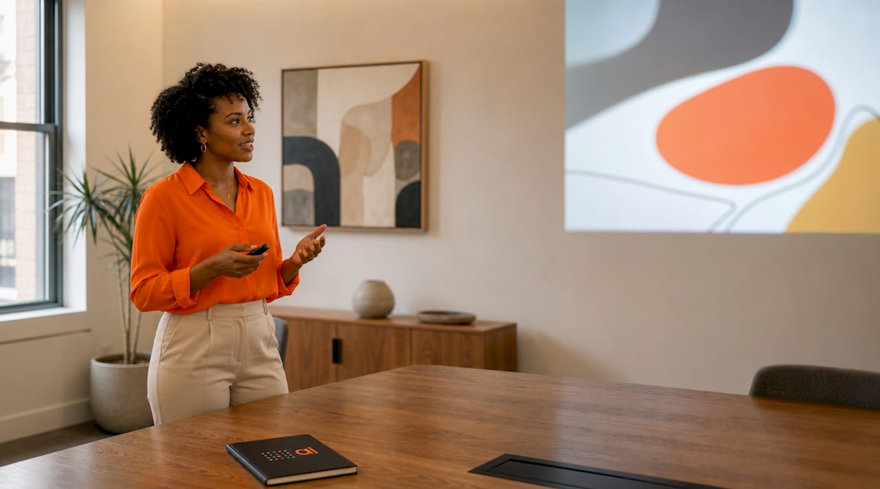 Presenter controlling app sharing in a Teams meeting