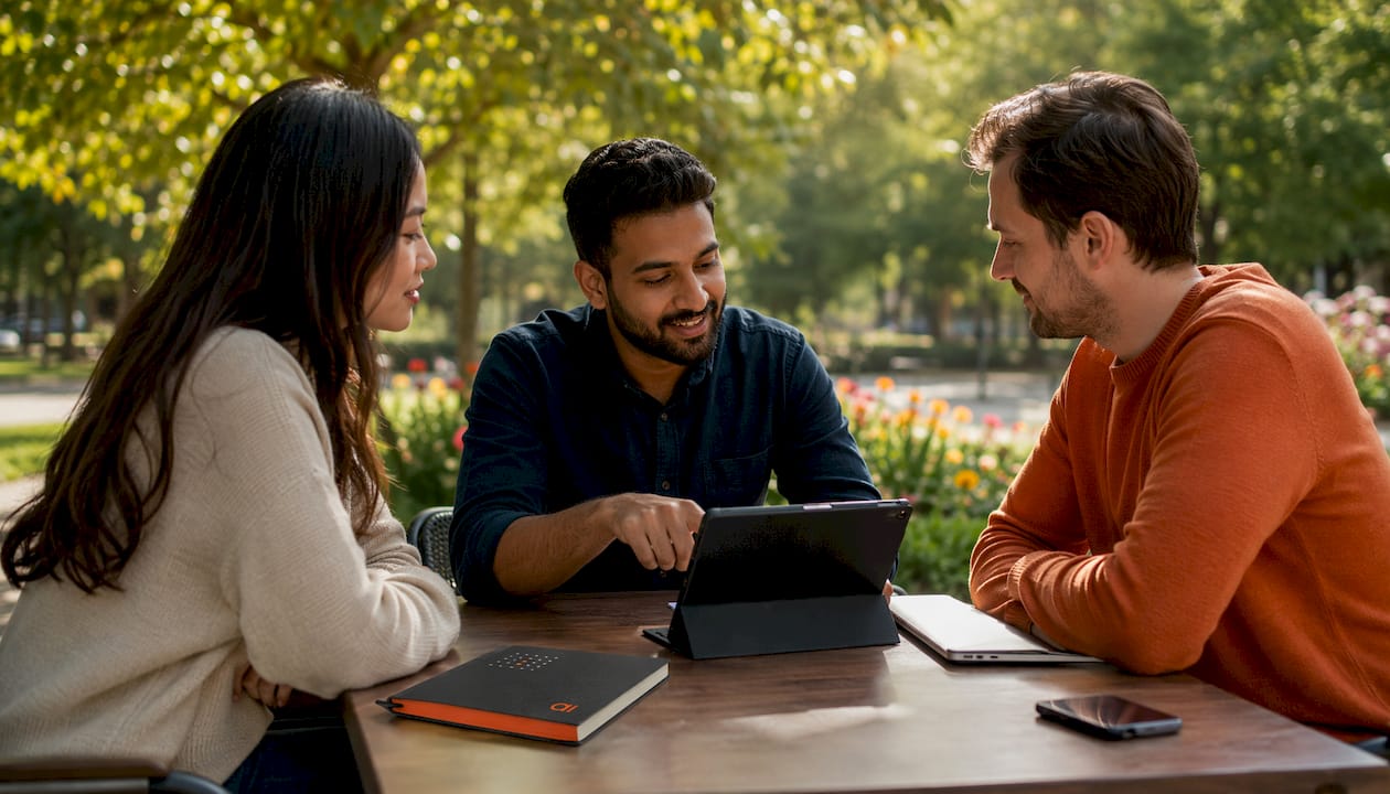 Team collaborating on no-code portal setup