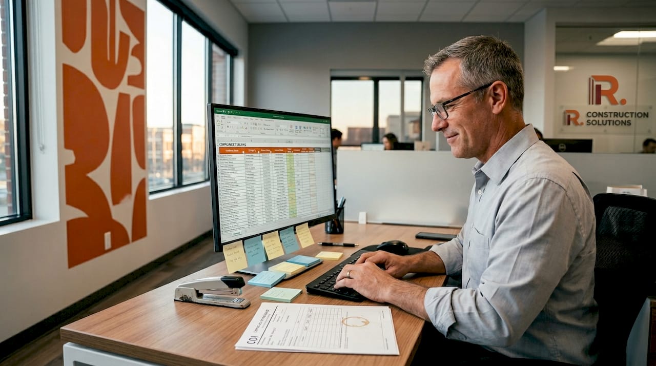 Administrator tracks subcontractor compliance at workstation