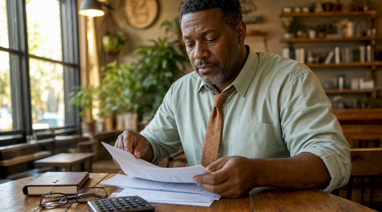 Underwriter reviewing contractor bonding files