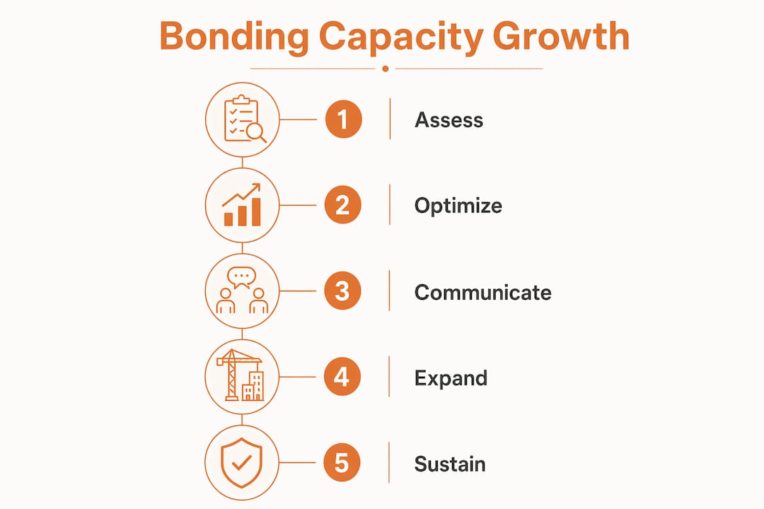 Infographic depicting stages to improve bonding capacity