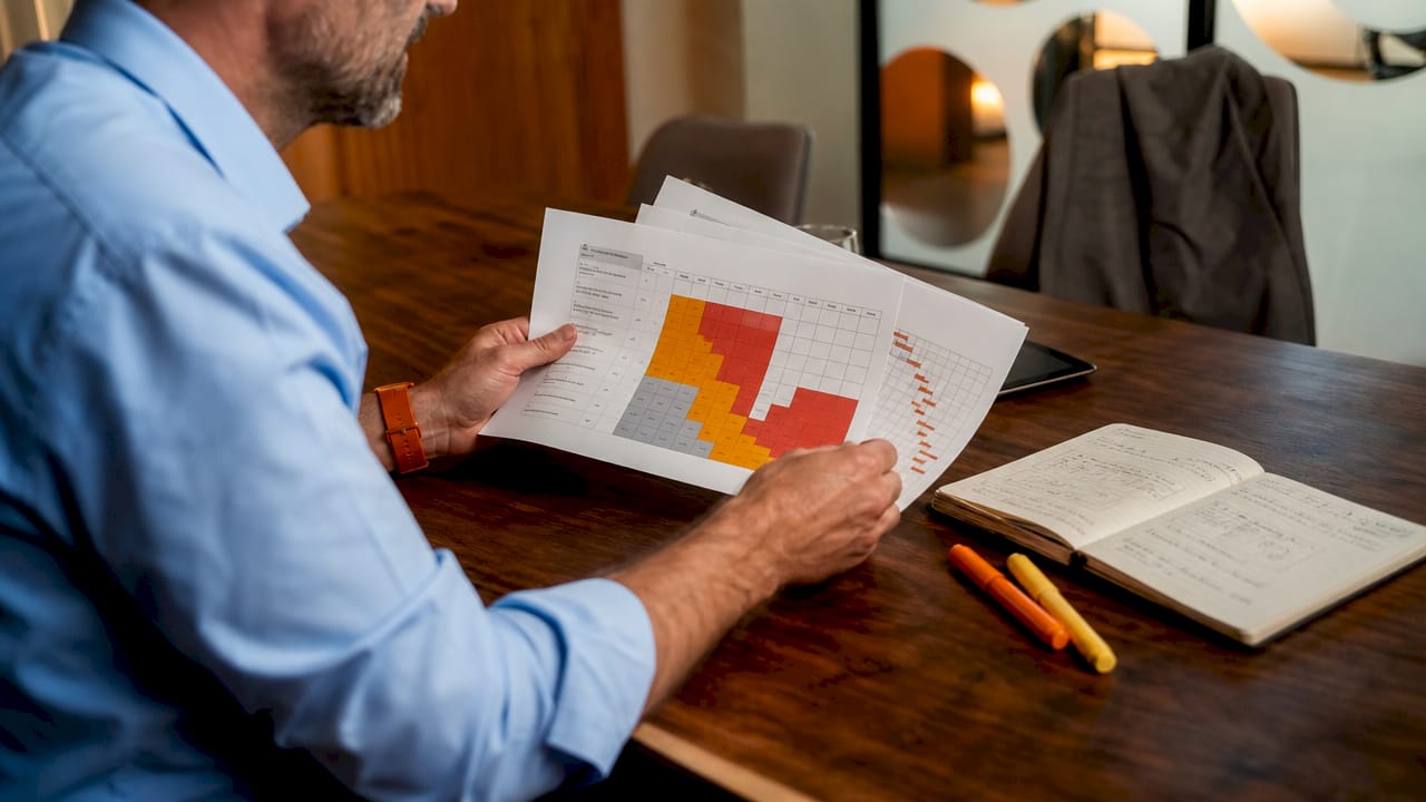 Hands holding consulting deliverable documents