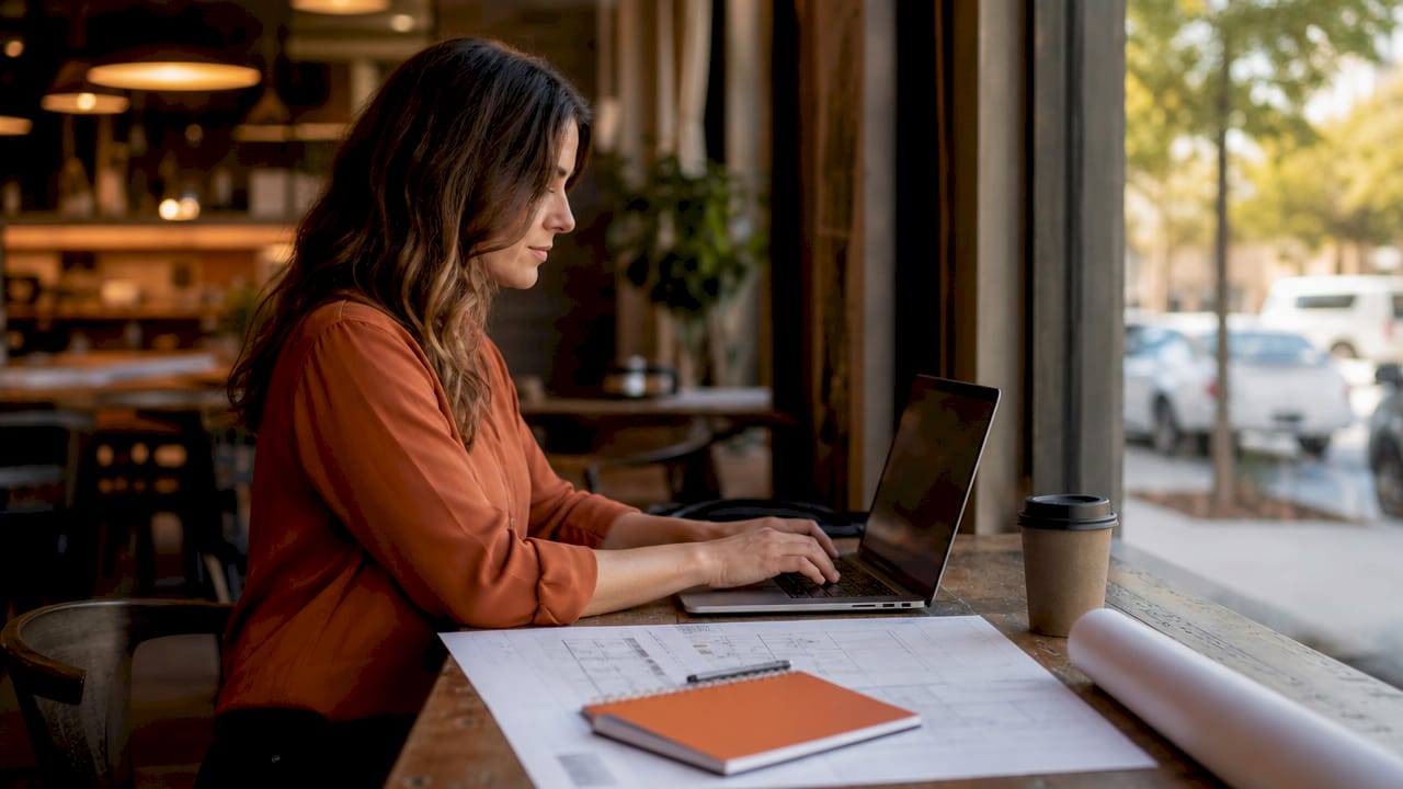 Hands typing on laptop configuring CRM automation