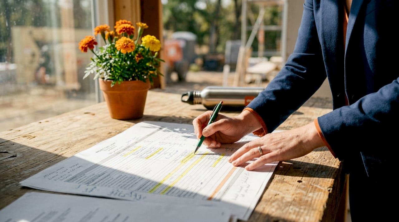 Project manager reviewing contingency budget