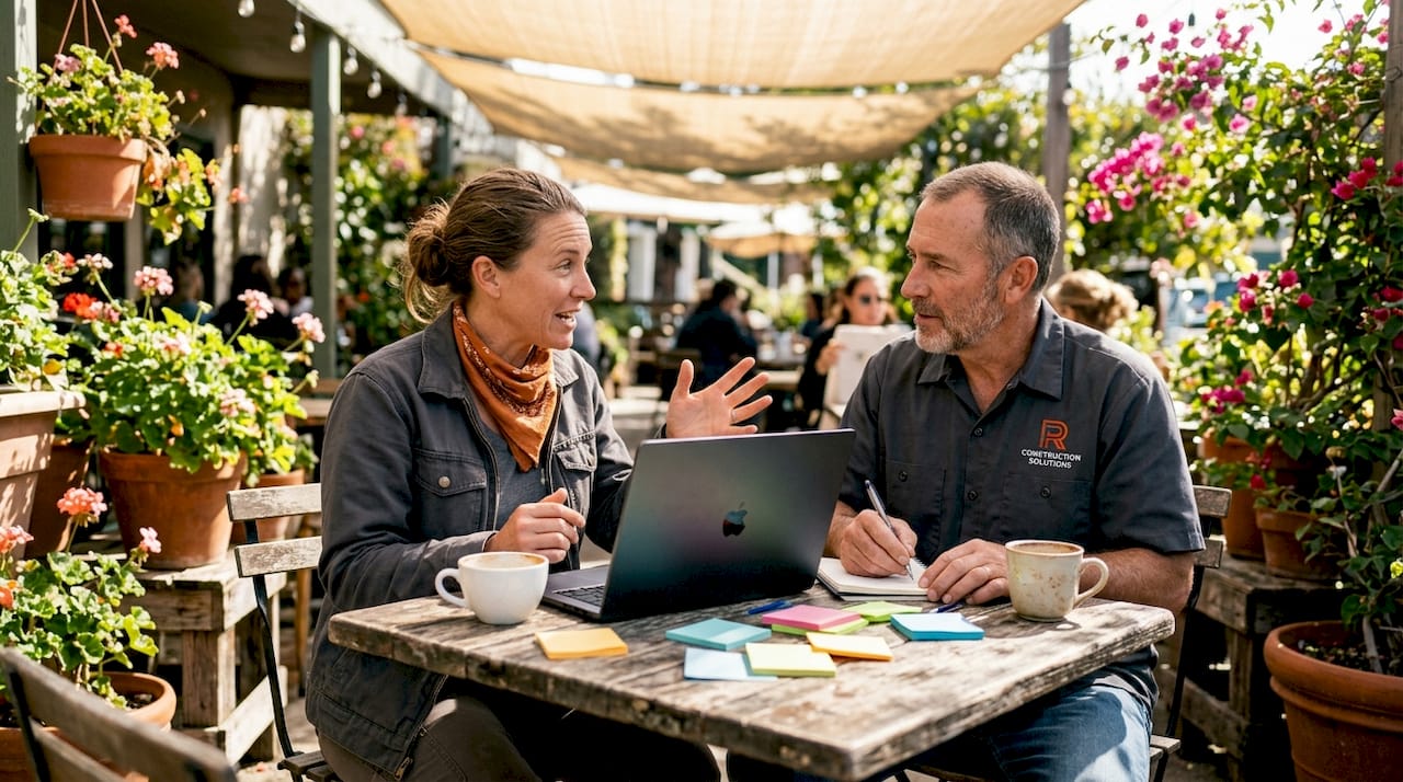 Two contractors discuss CRM pipeline features