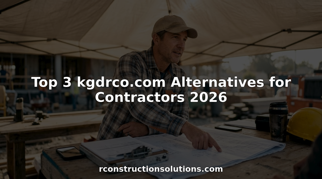 Contractor reviewing blueprints at site office table