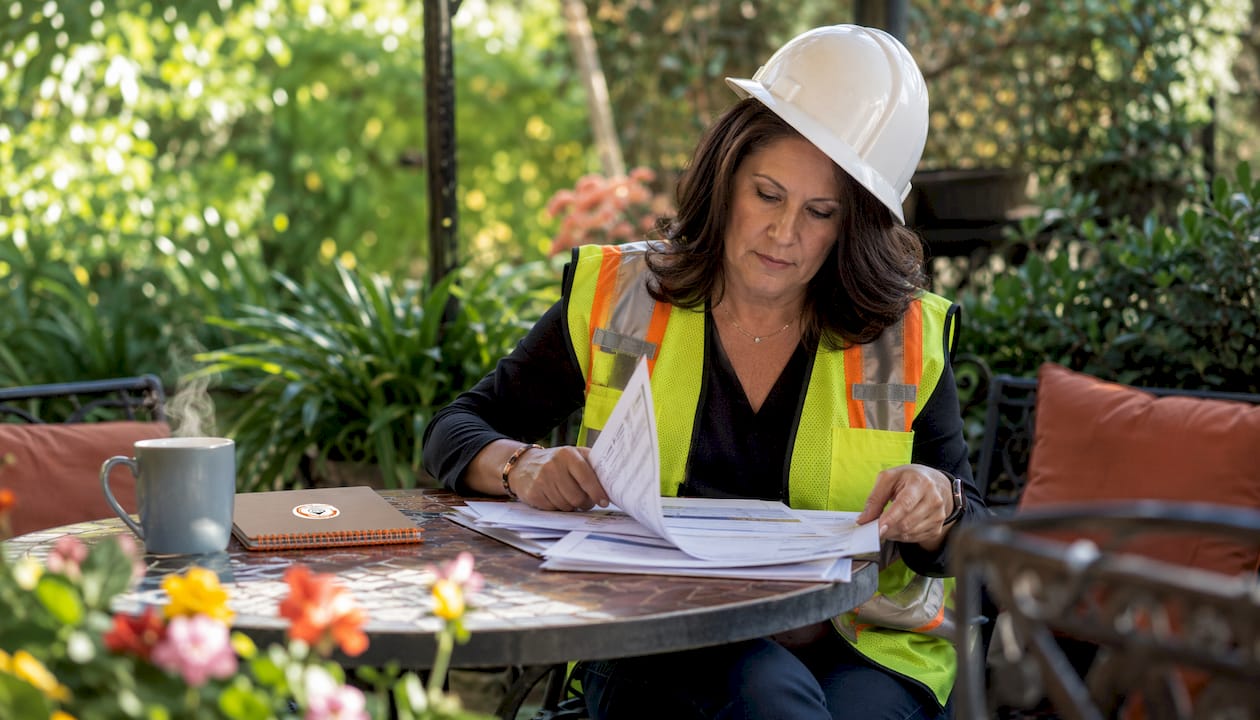 Construction firm manager building hiring funnel