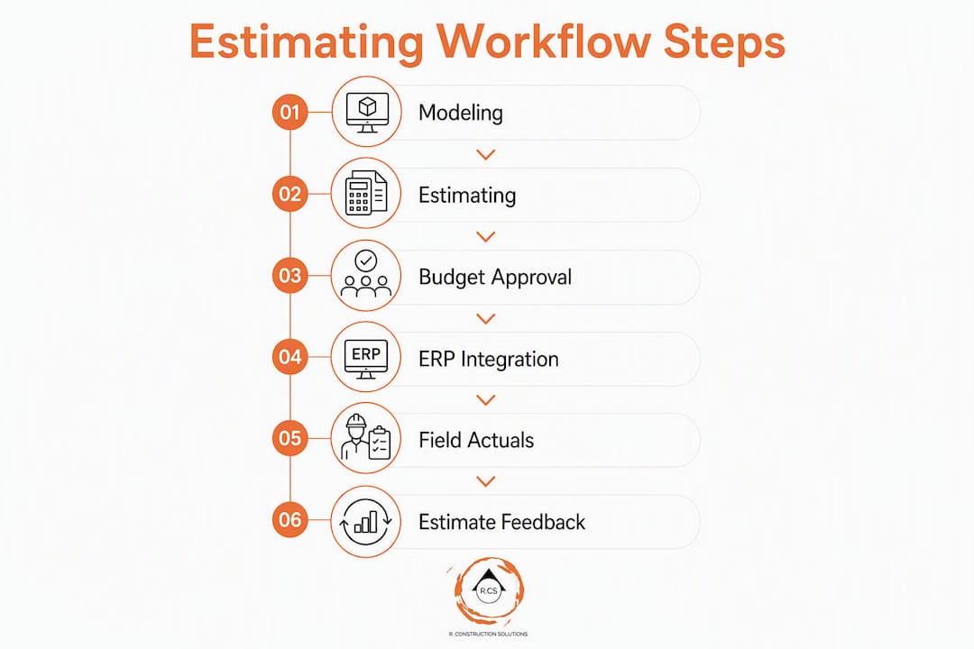 Infographic showing integrated workflow steps