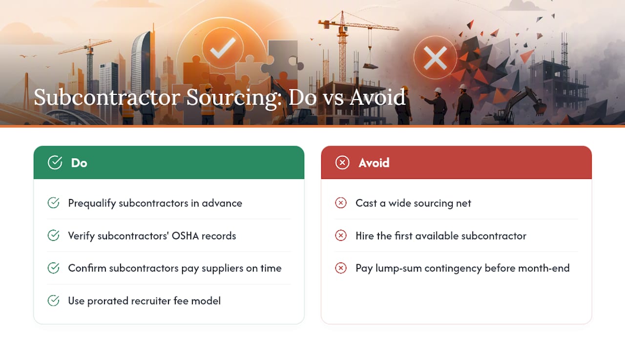 What most GCs get wrong about subcontractor sourcing — overview diagram