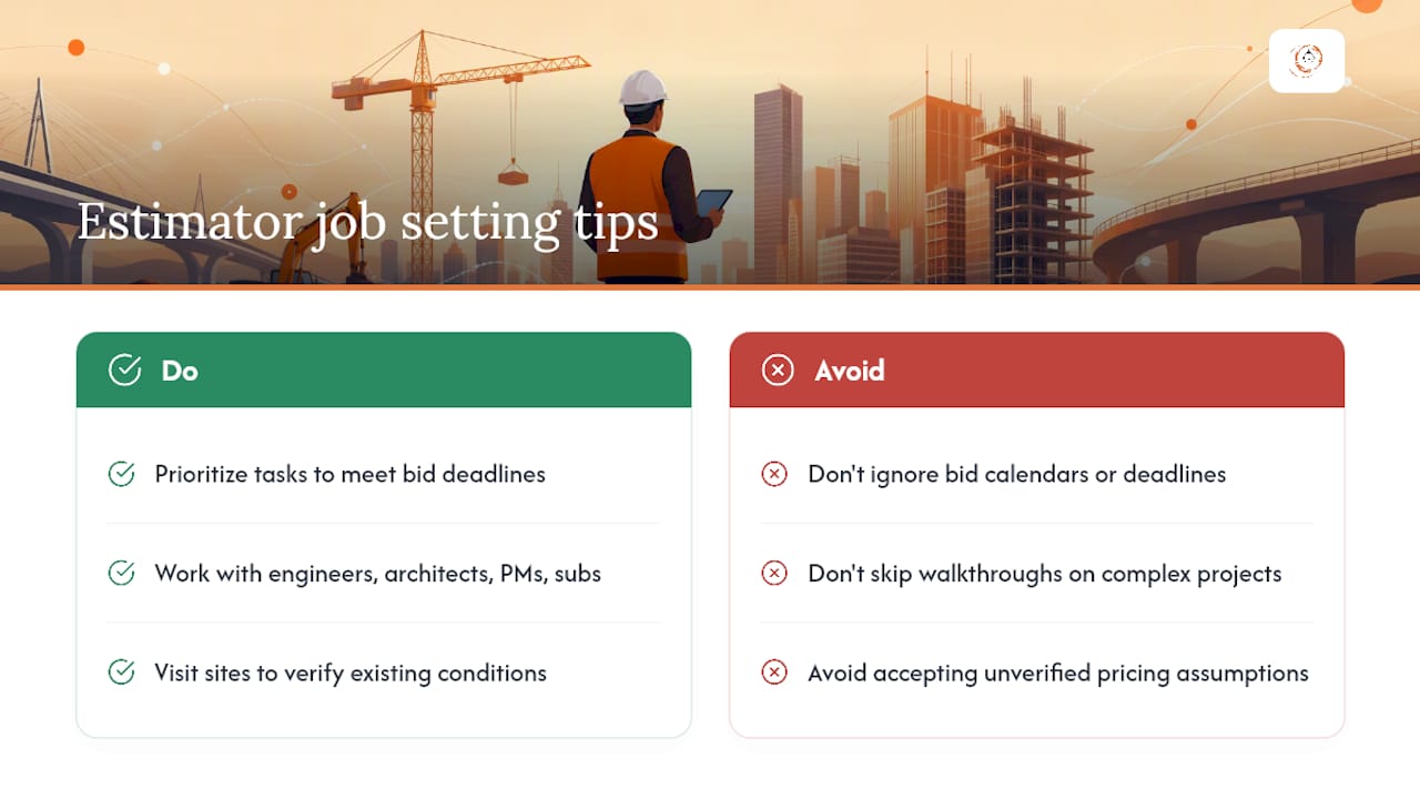Where do cost estimators work and what is the job setting like? — overview diagram