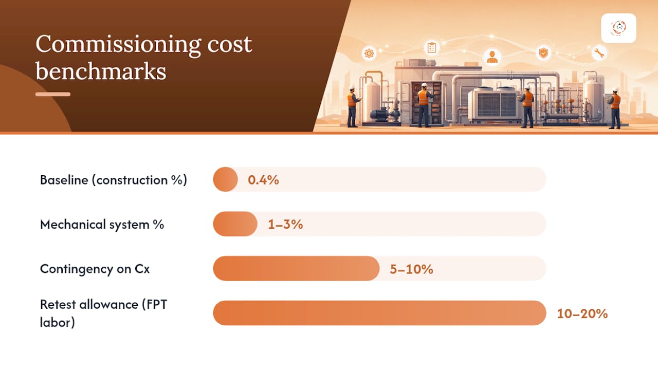 How do you convert commissioning scope into dollars in your estimate? — overview diagram