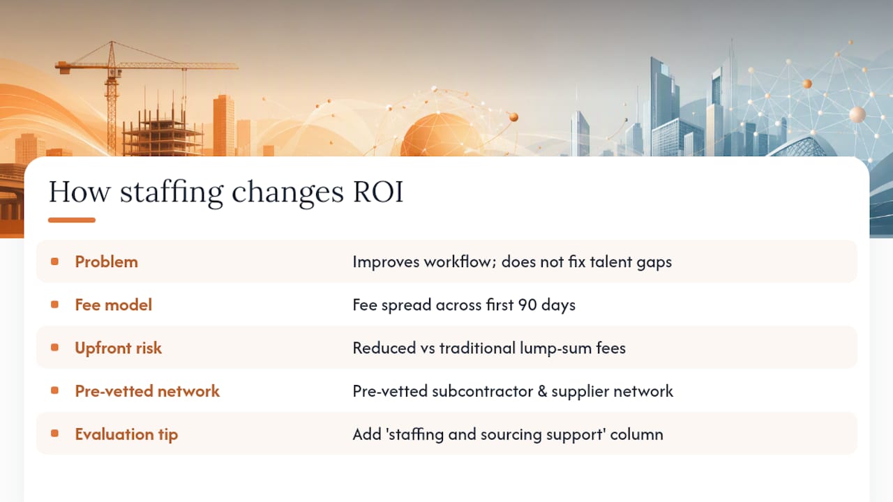 Why a staffing-first approach changes the ROI calculation — overview diagram