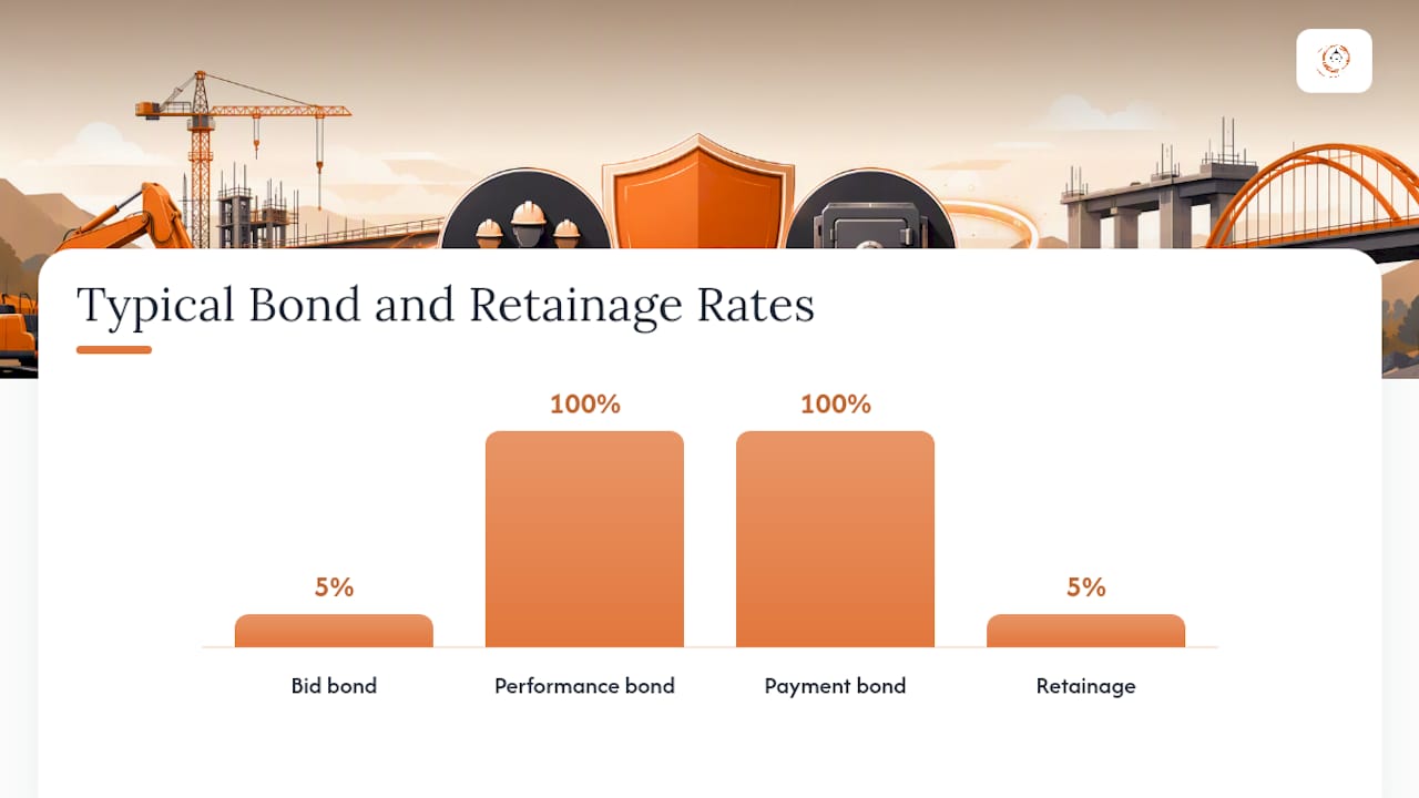 Diagram of public works bonds and retainage types