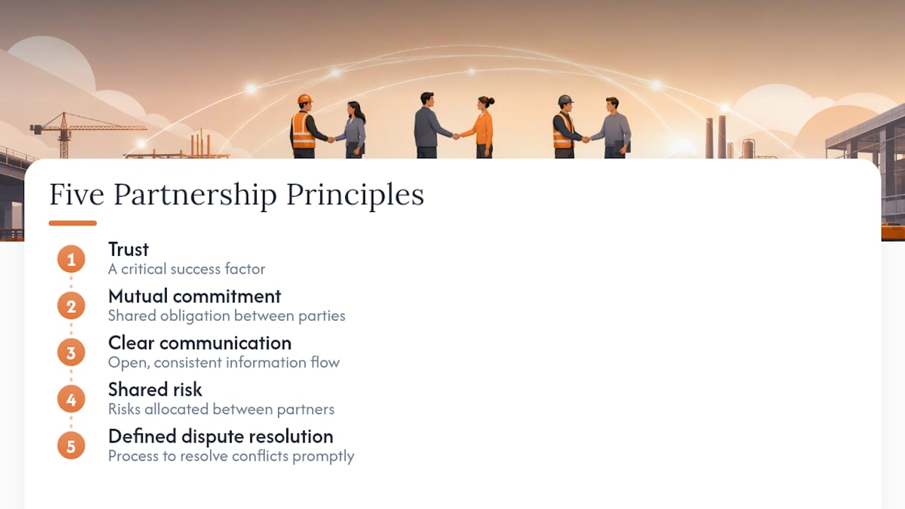 Diagram of five partnership principles