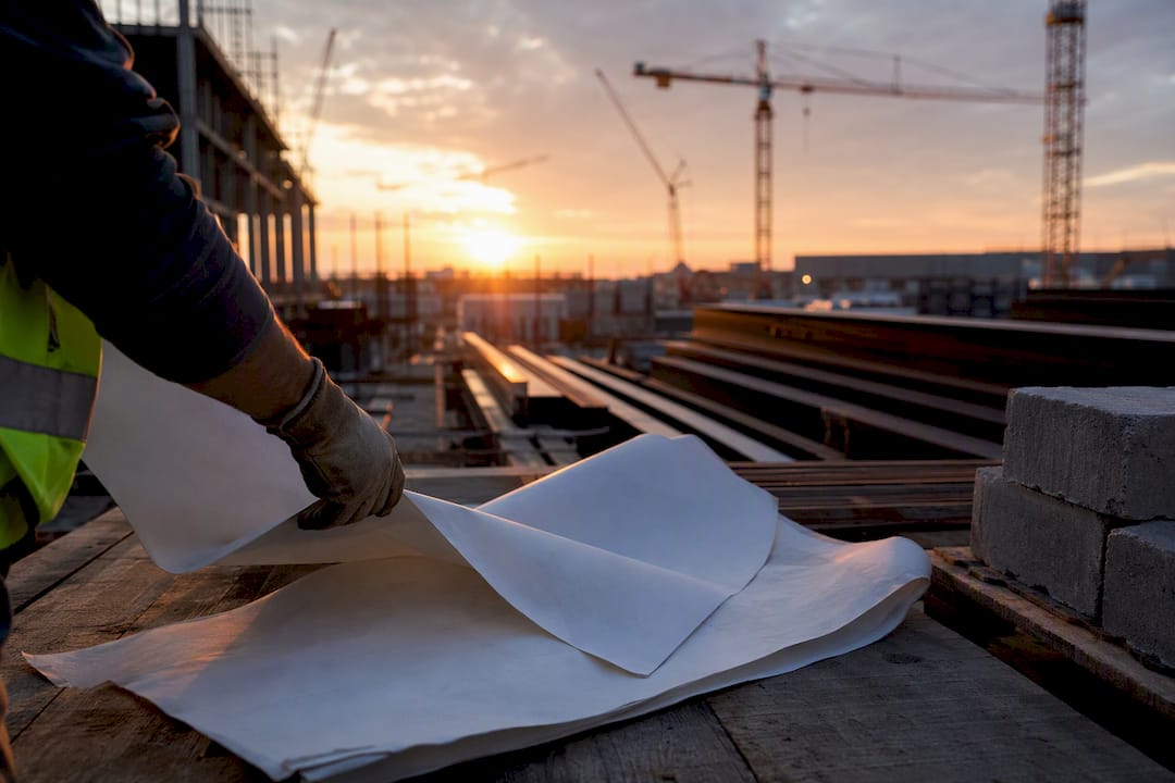 Performance bond document at commercial site